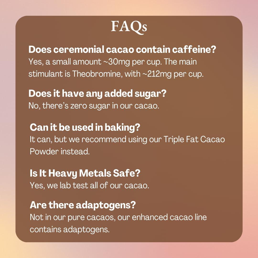 Cacao Ceremonial Orgánico Ora - Vitalidad Vibrante 226.8g