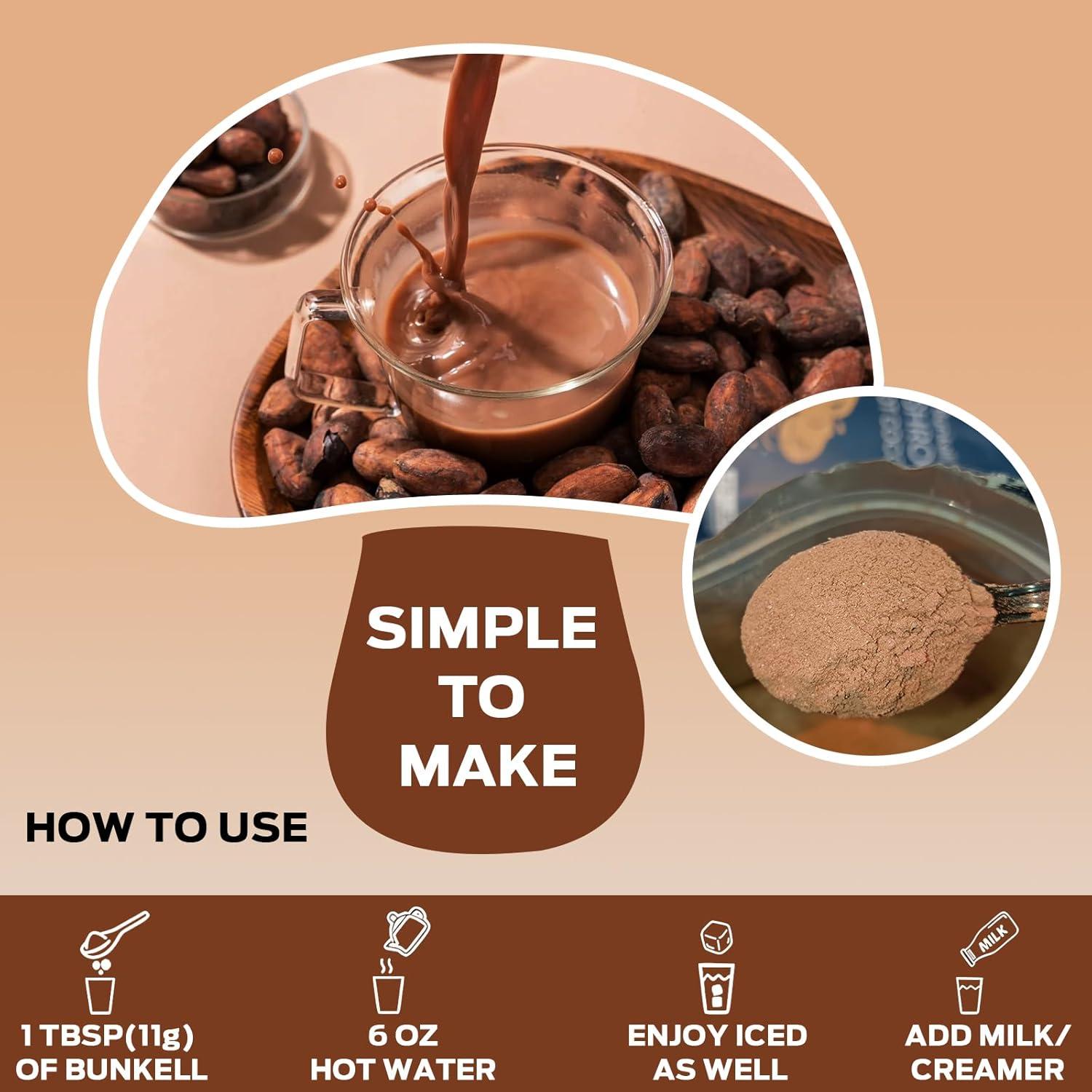 Cacao Caliente de Champiñones Bunkell 25 Porciones 177ml