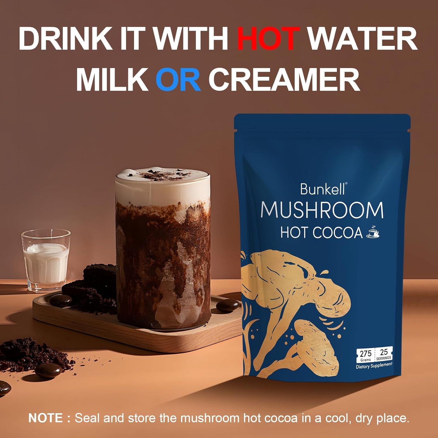 Cacao Caliente de Champiñones Bunkell 25 Porciones 177ml