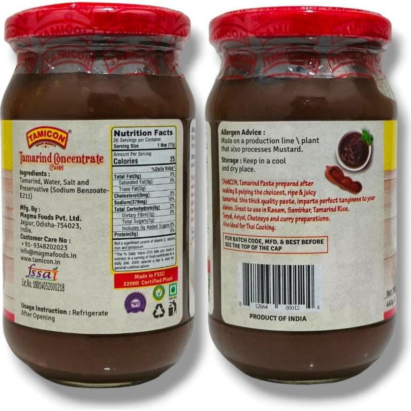 Concentrado de Tamarindo Tamicon 440g | Pasta Dulce y Ácida