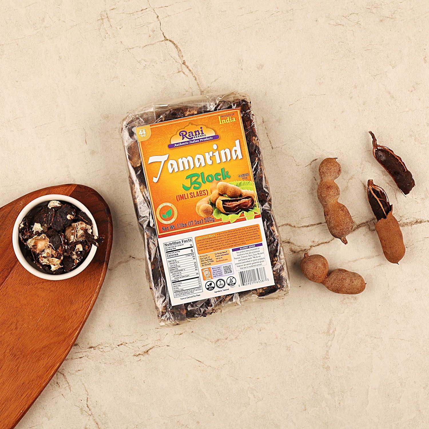 Bloque de Tamarindo Rani 500g - 100% Natural, Vegano, Sin Azúcares