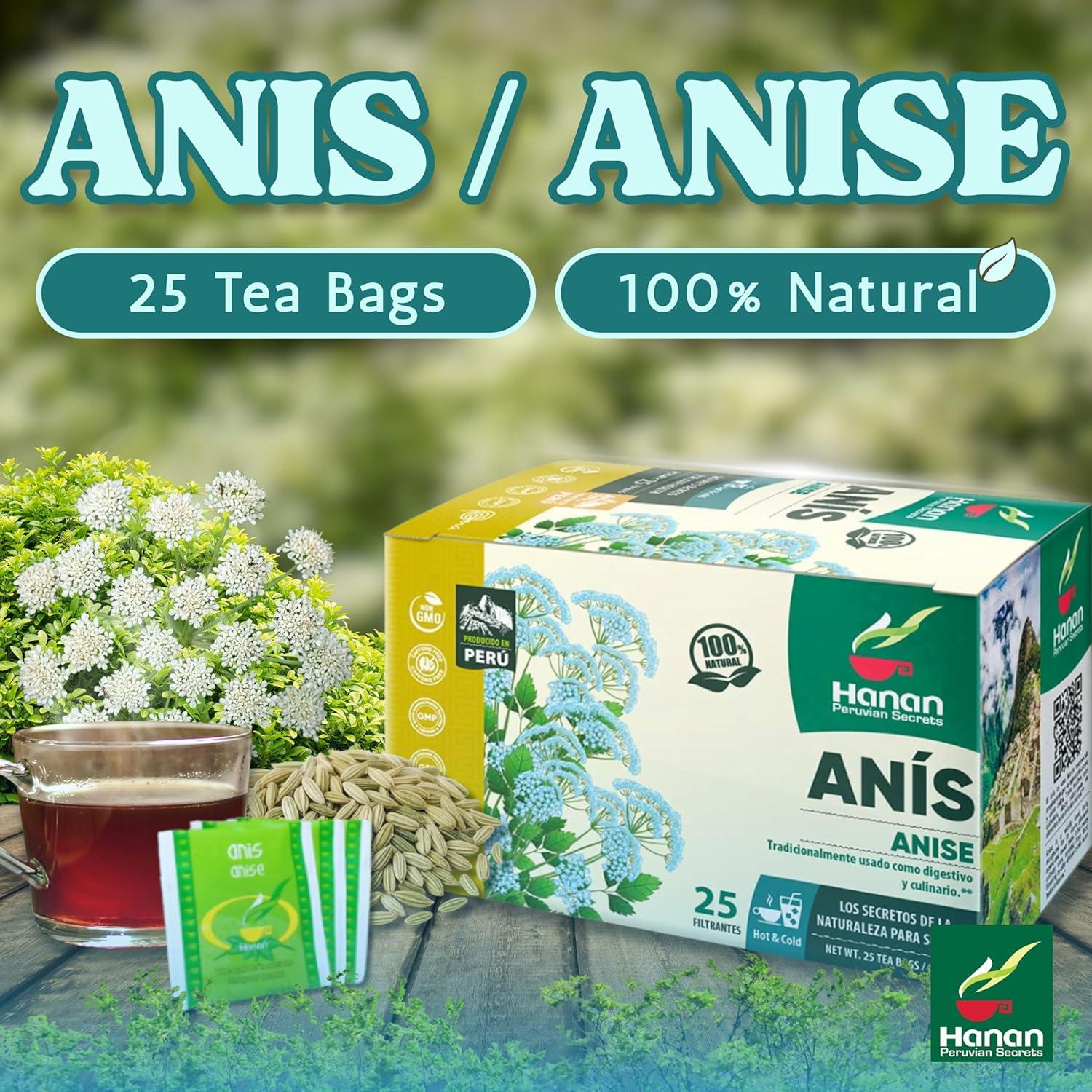 Té de Anís Hanan 25 Bolsitas - Natural y Digestivo