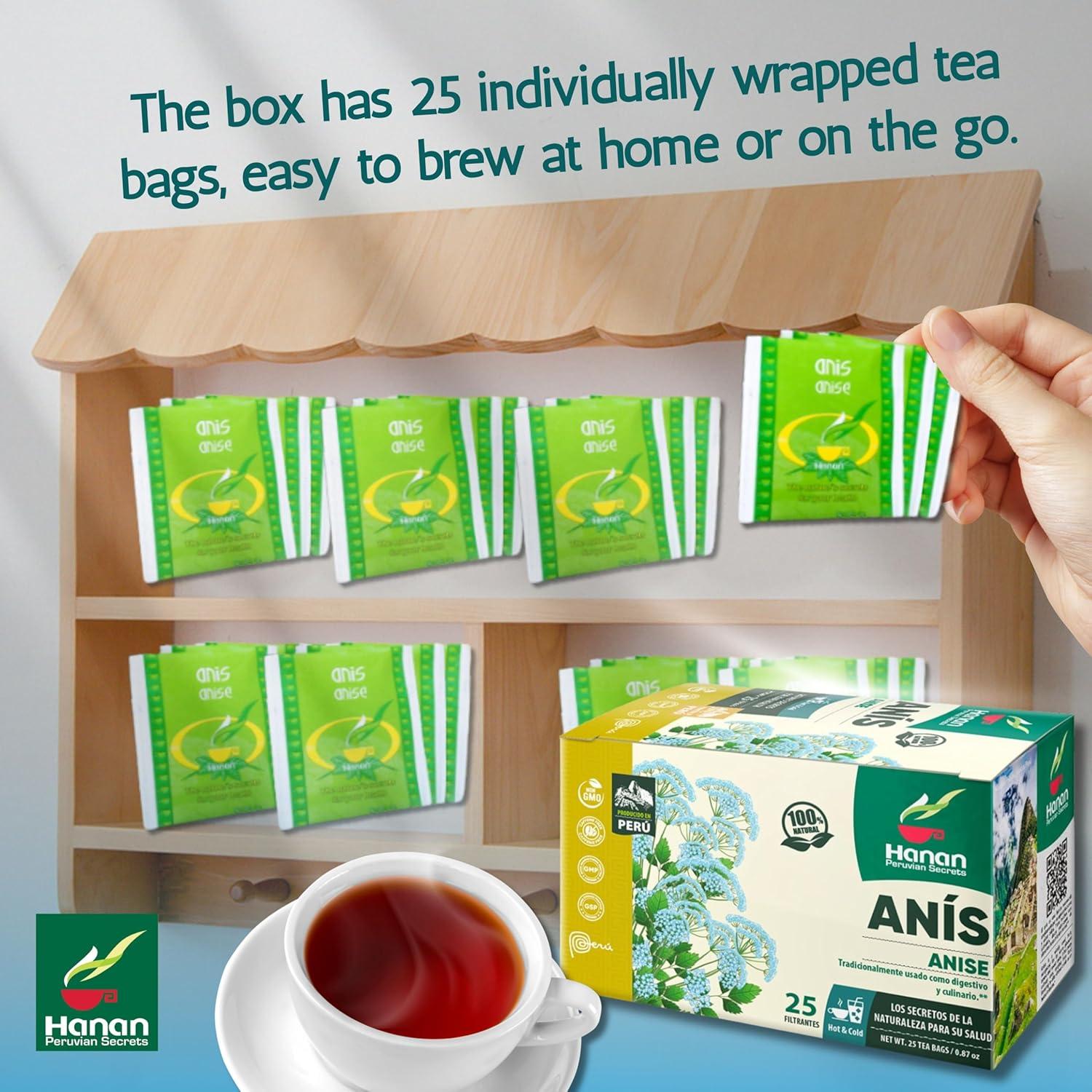 Té de Anís Hanan 25 Bolsitas - Natural y Digestivo