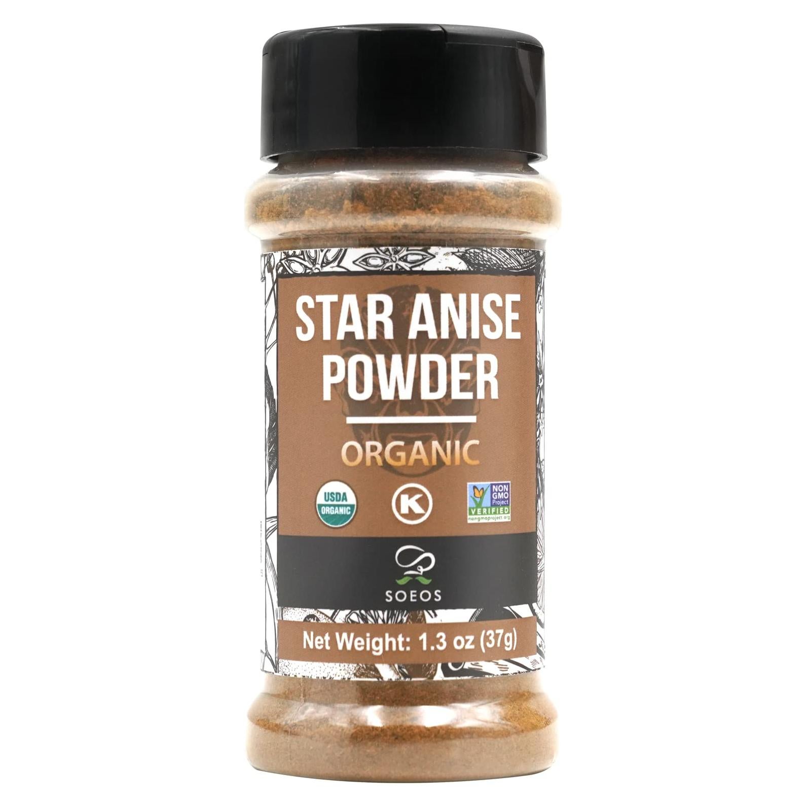 Polvo Orgánico de Anís Estrellado Soeos 37g - Especia Natural