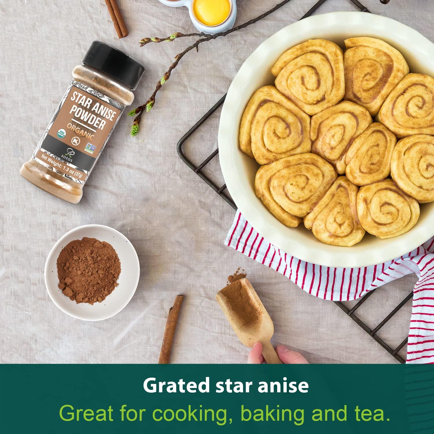 Polvo Orgánico de Anís Estrellado Soeos 37g - Especia Natural