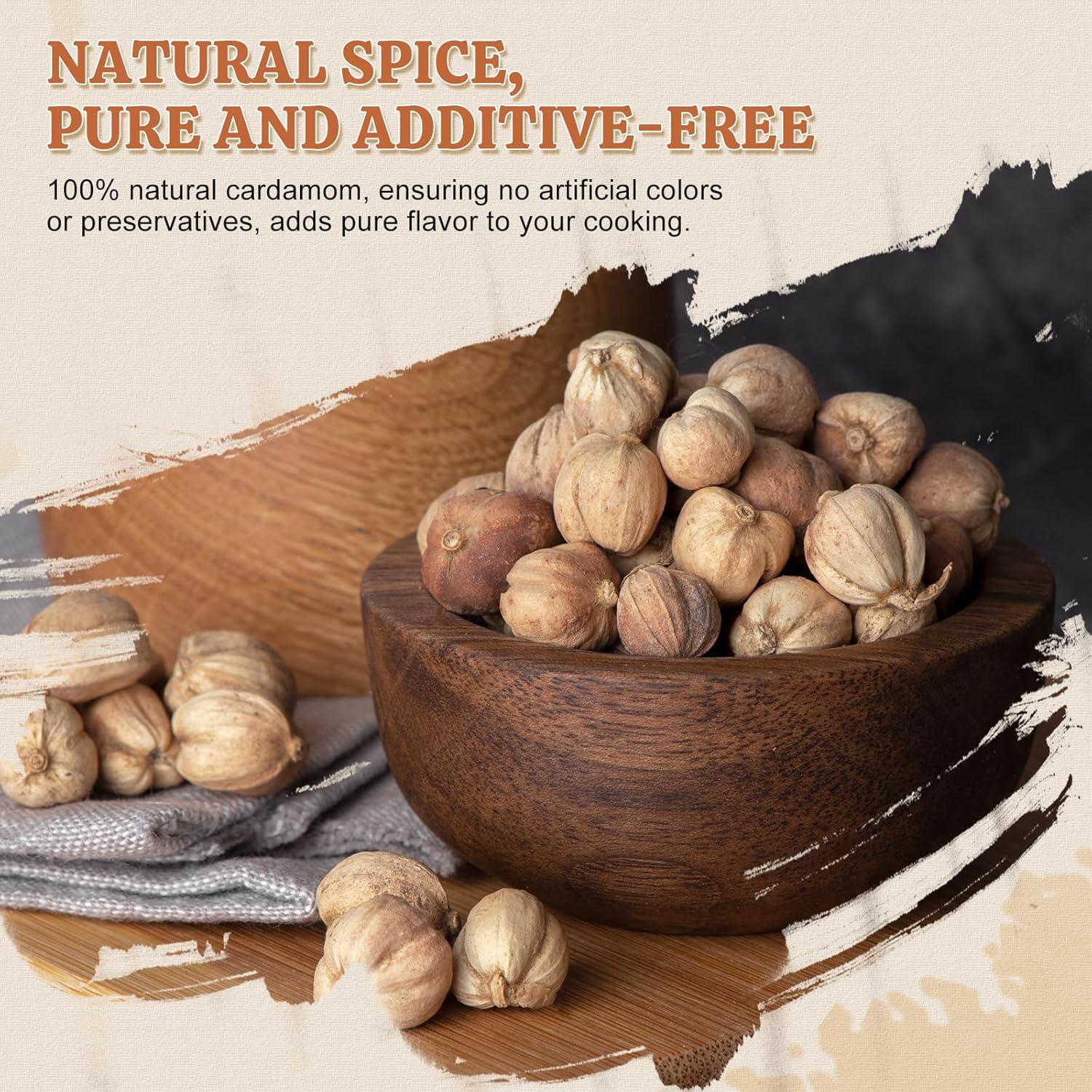 Vainas de Cardamomo Blanco 52USA 113g - Sin OGM, Aromático