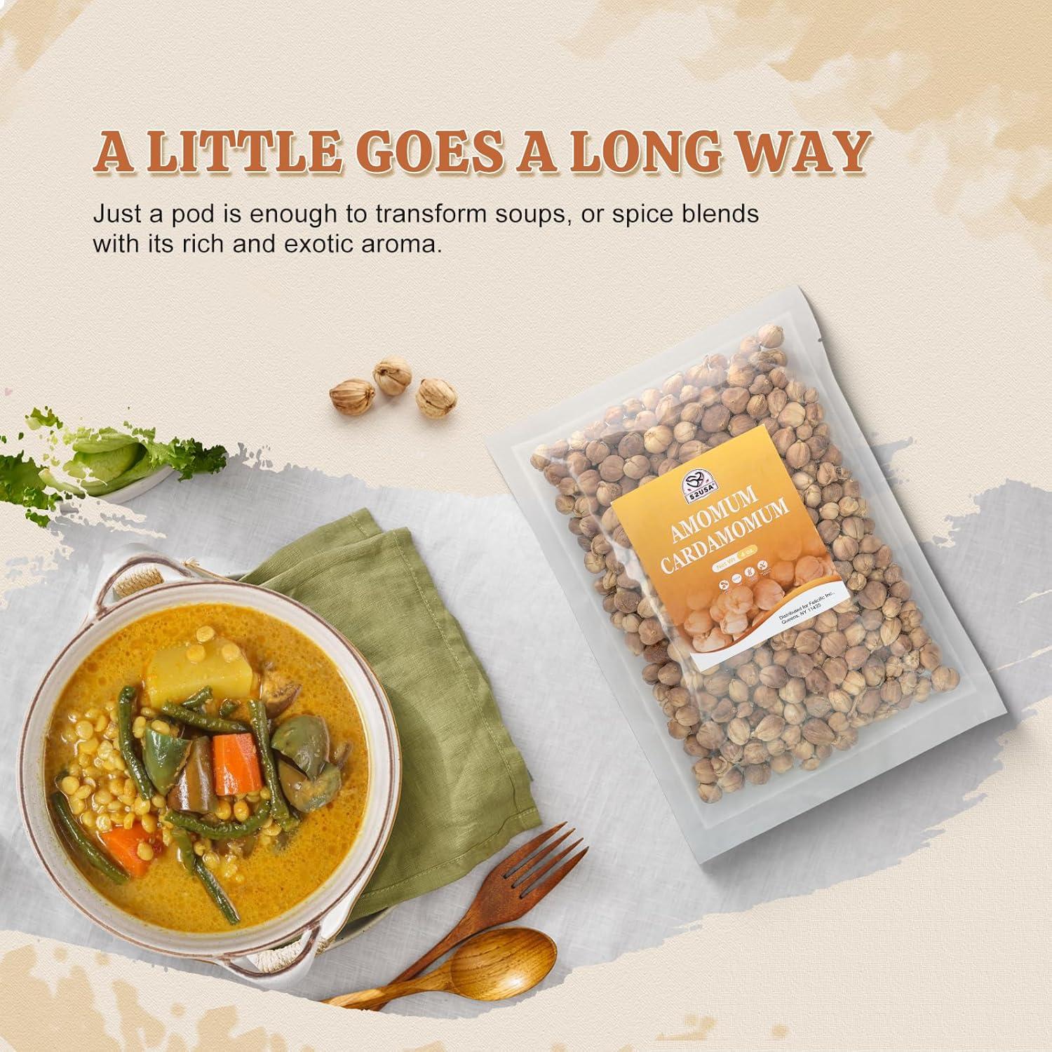 Vainas de Cardamomo Blanco 52USA 113g - Sin OGM, Aromático