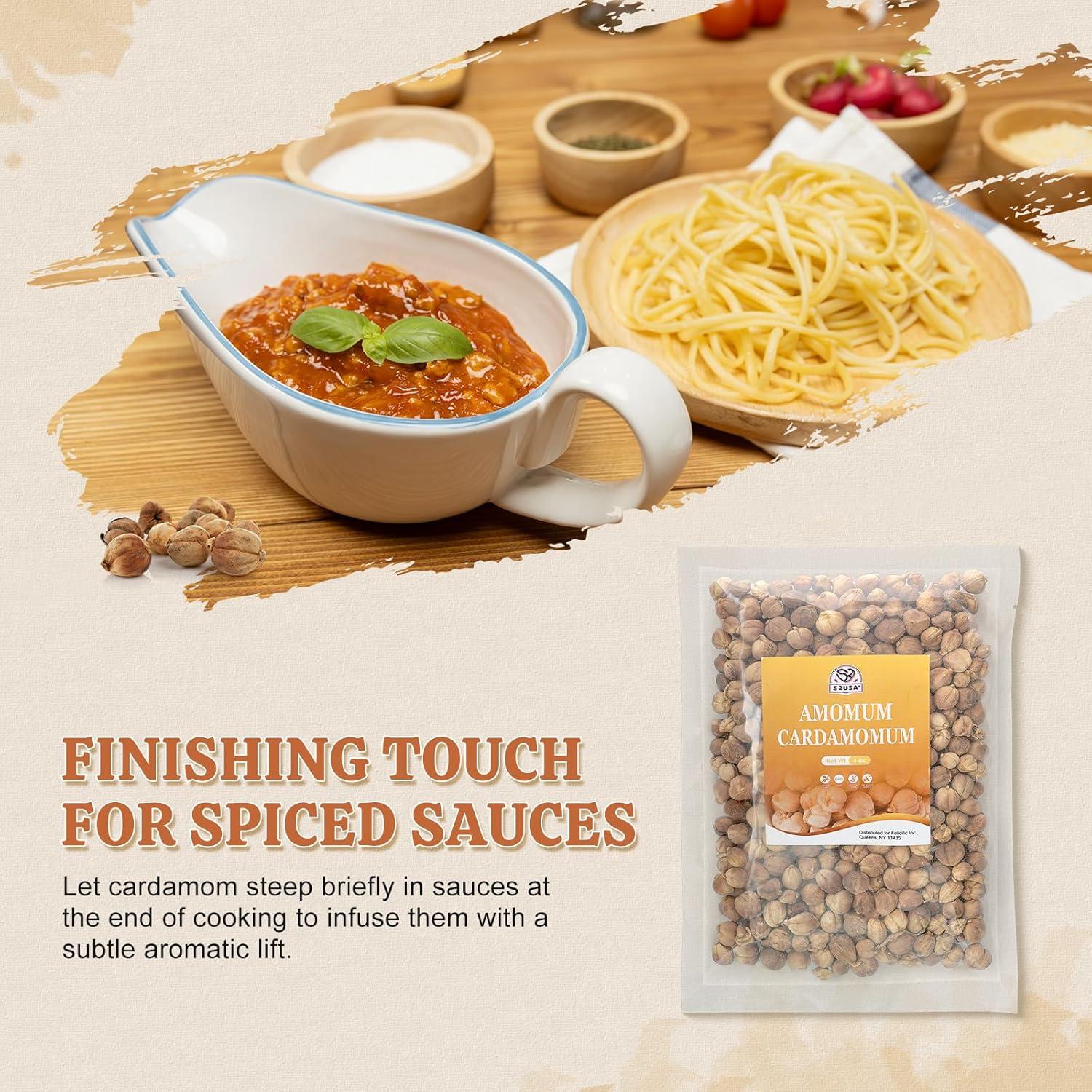 Vainas de Cardamomo Blanco 52USA 113g - Sin OGM, Aromático