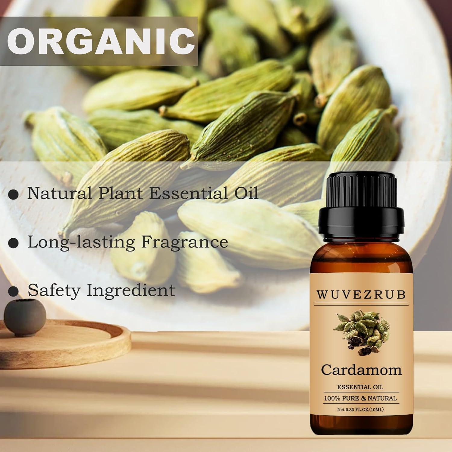 Aceite Esencial de Cardamomo Orgánico Wuvezrub 10ML Puro