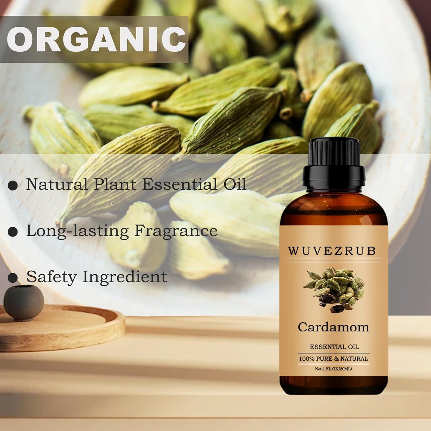 Aceite Esencial Puro de Cardamomo 30 ML Wuvezrub para Aromaterapia