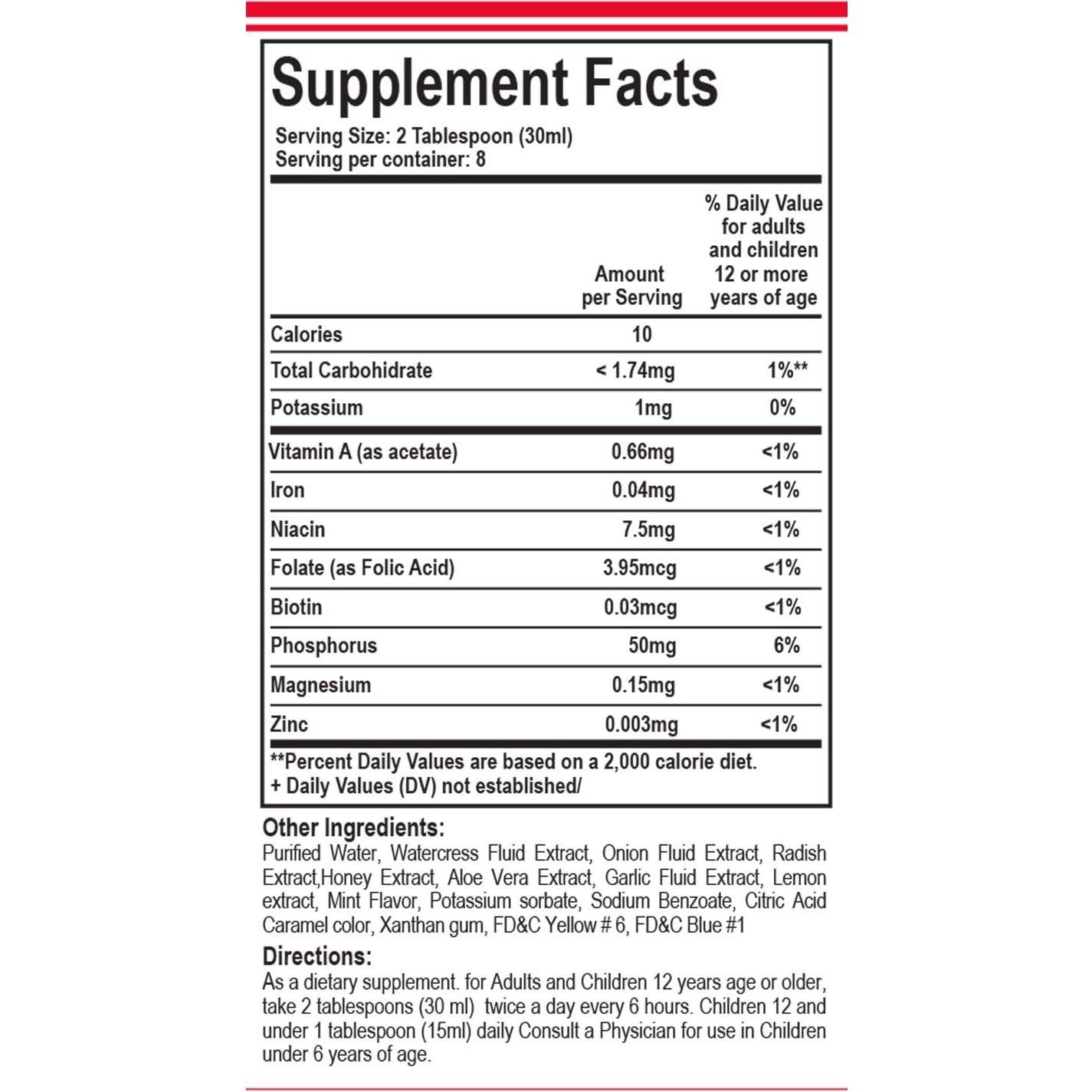 Jarabe de Berro y Cebolla Rábano EssentialProducts 226 g