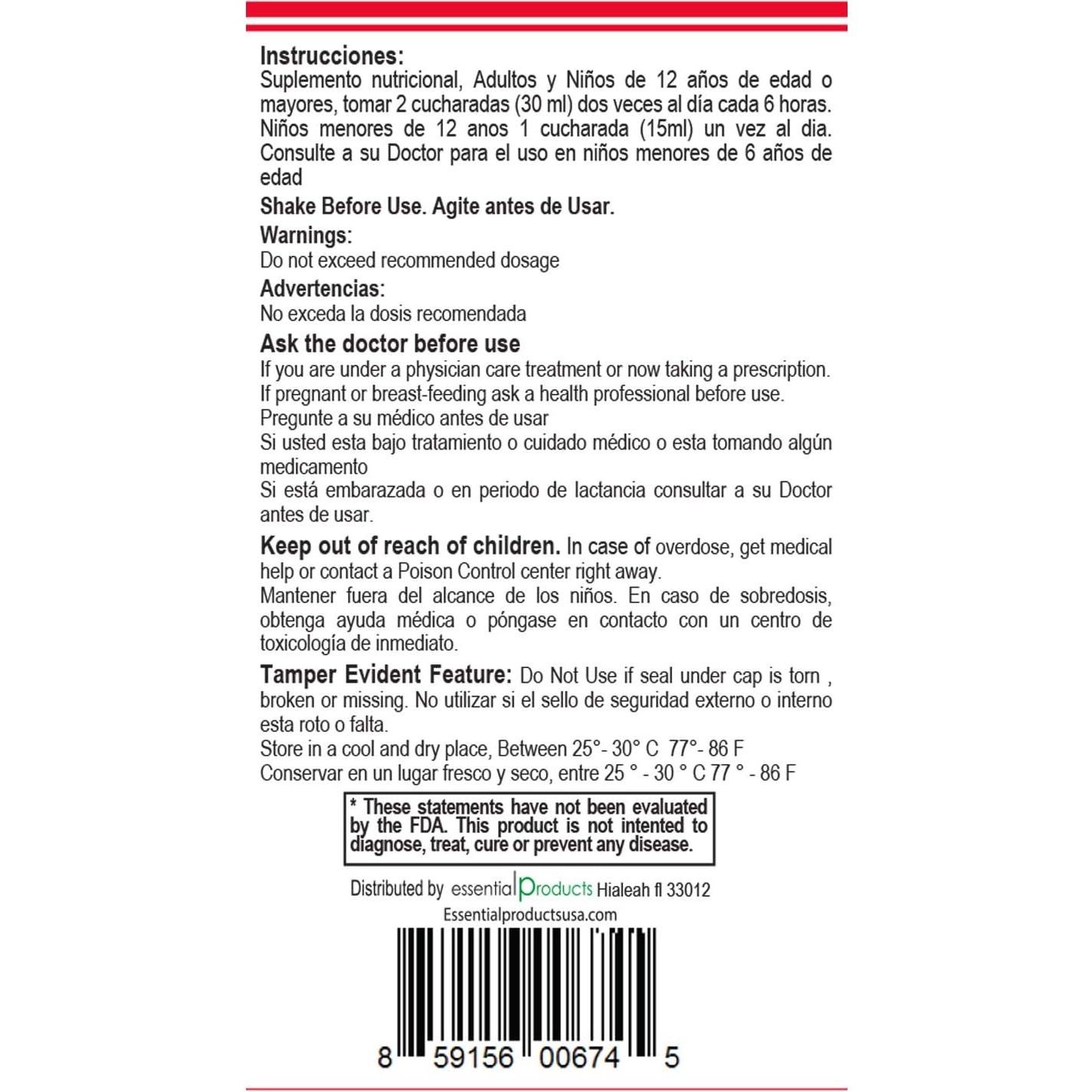 Jarabe de Berro y Cebolla Rábano EssentialProducts 226 g