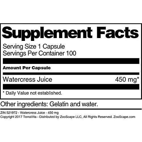 Jugo de Berro TerraVita 450 mg 100 Cápsulas