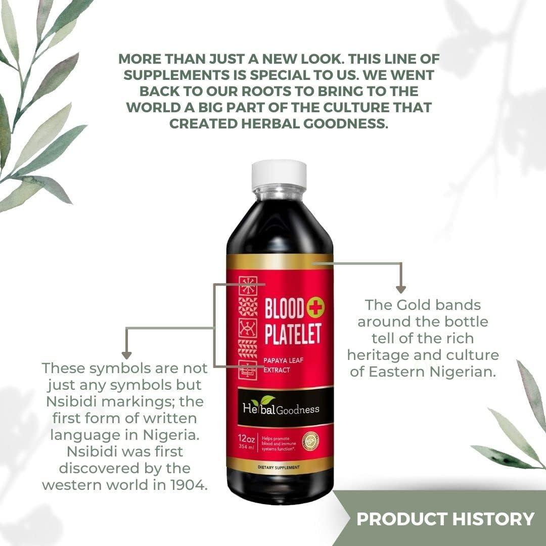 Suplemento Líquido Herbal Goodness Hoja de Papaya 355ml - Soporte Inmunológico y Plaquetas