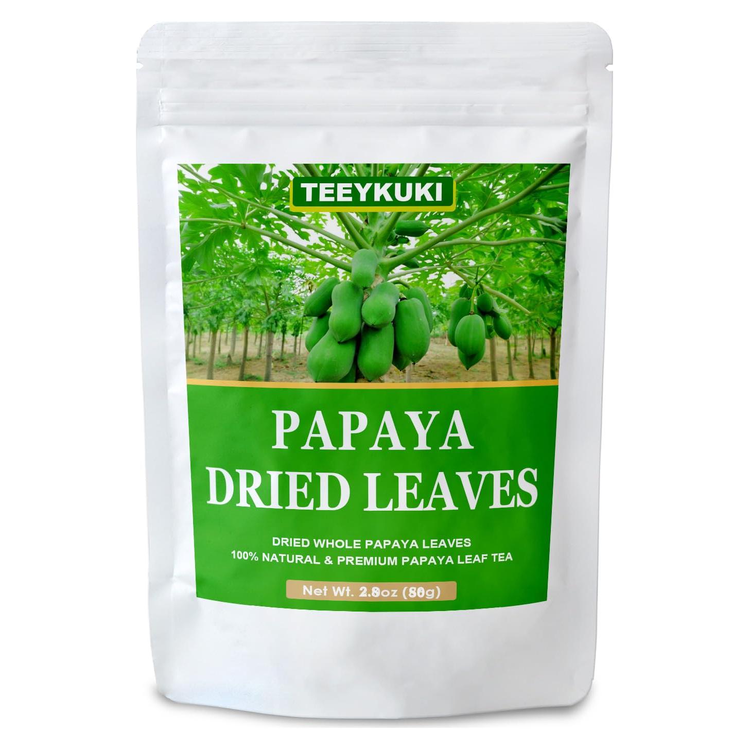 Hojas de Papaya Secas TEEYKUKI 56g Té Natural Sin Aditivos