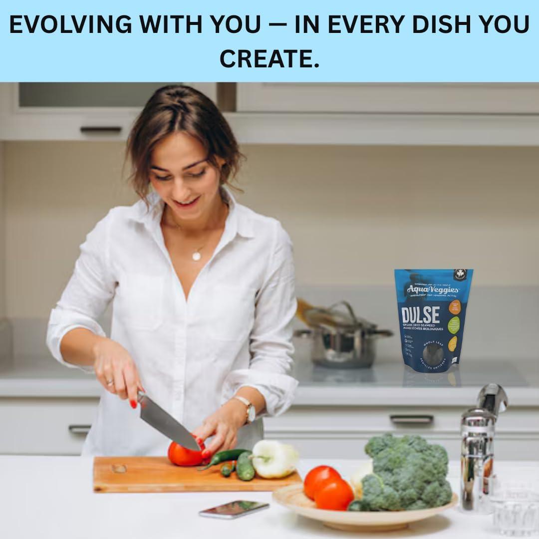 Dulse Orgánica Aqua Veggies 99.22g - Alga Marina del Atlántico