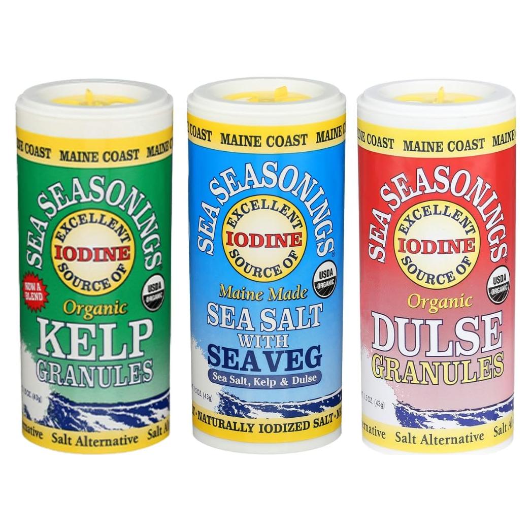 Paquete de Condimentos Marinos Maine Coast - Dulse, Kelp y Mezcla