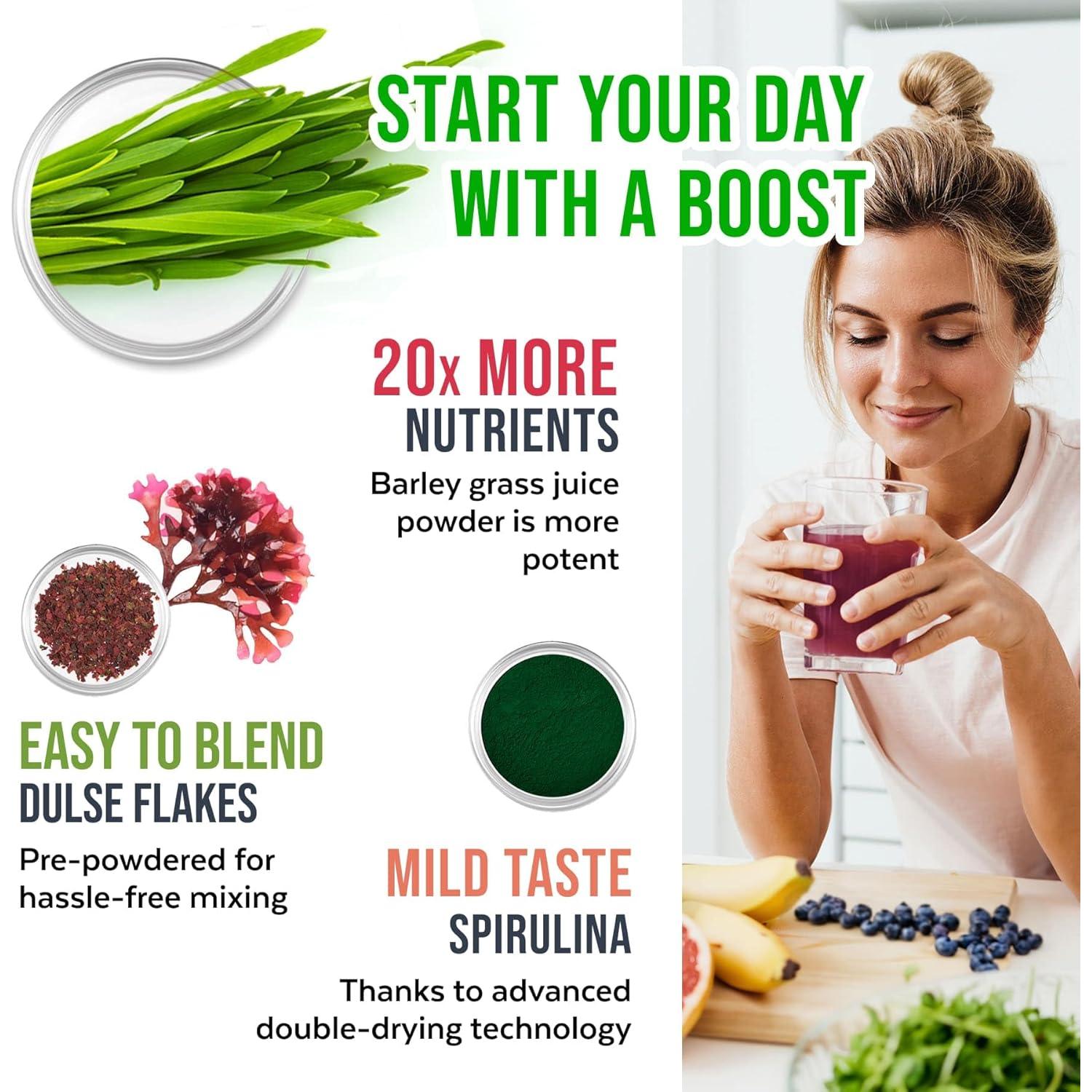 Mezcla de Batido Detox Orgánico Numami 170g con Espirulina