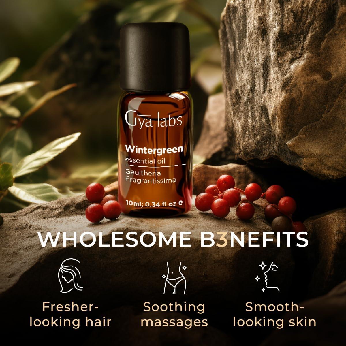 Set de Aceites Esenciales Gya Labs: Gaulteria 10ml y Jojoba 100ml