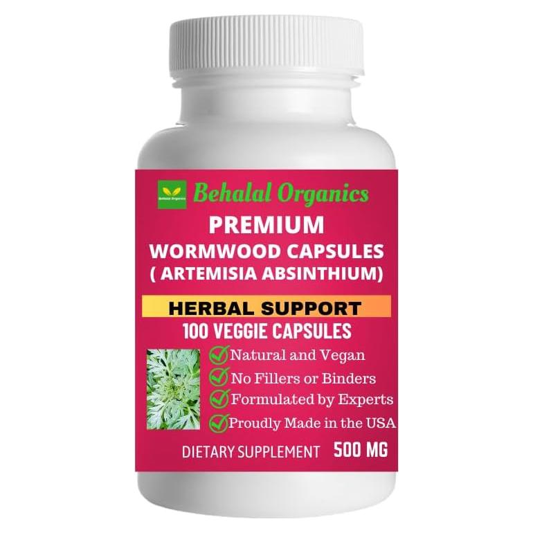 Cápsulas de Ajenjo Behalal Organics 500mg - Liberación Rápida