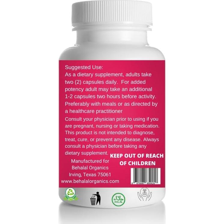 Cápsulas de Ajenjo Behalal Organics 500mg - Liberación Rápida