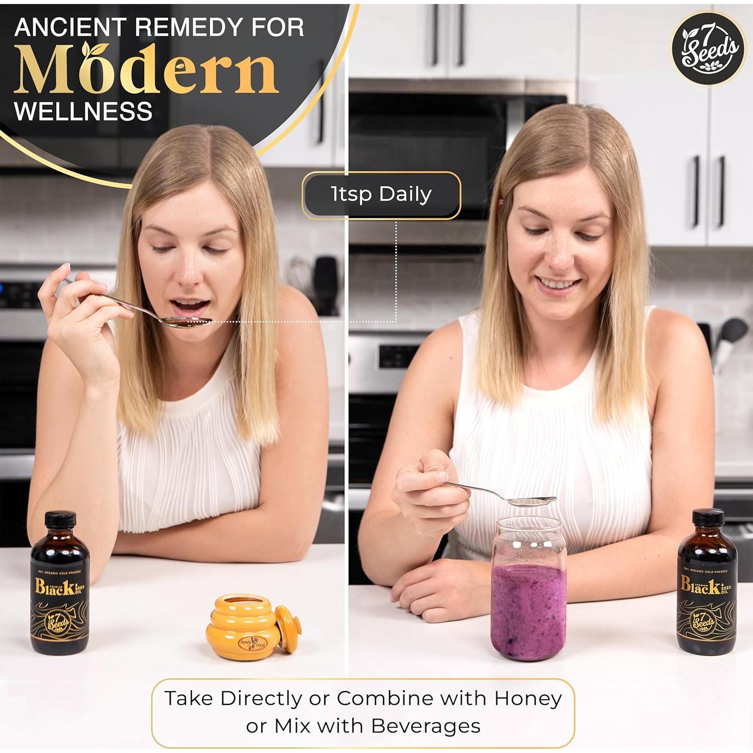 Aceite de Semilla Negra 7 Seeds 120ml - Soporte Inmunológico y Salud