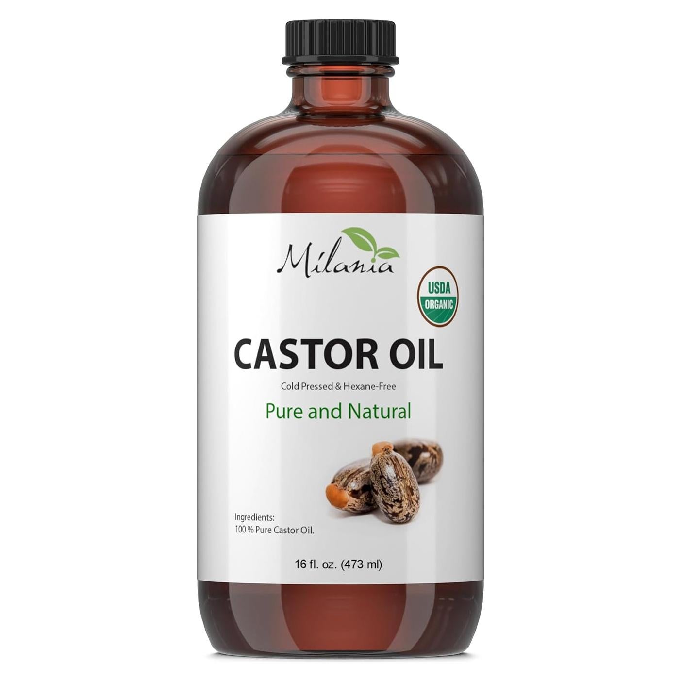 Aceite de Ricino Orgánico Milania 473 ml - Prensado en Frío