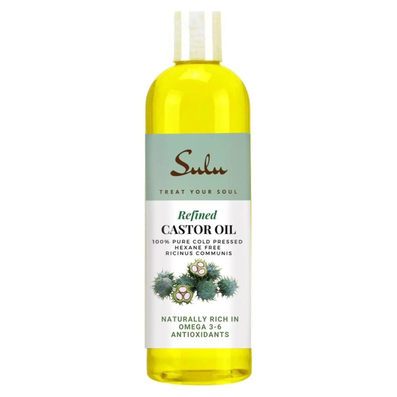 Aceite de Ricino Orgánico SULU 100% Puro 227g Exprimido en Frío