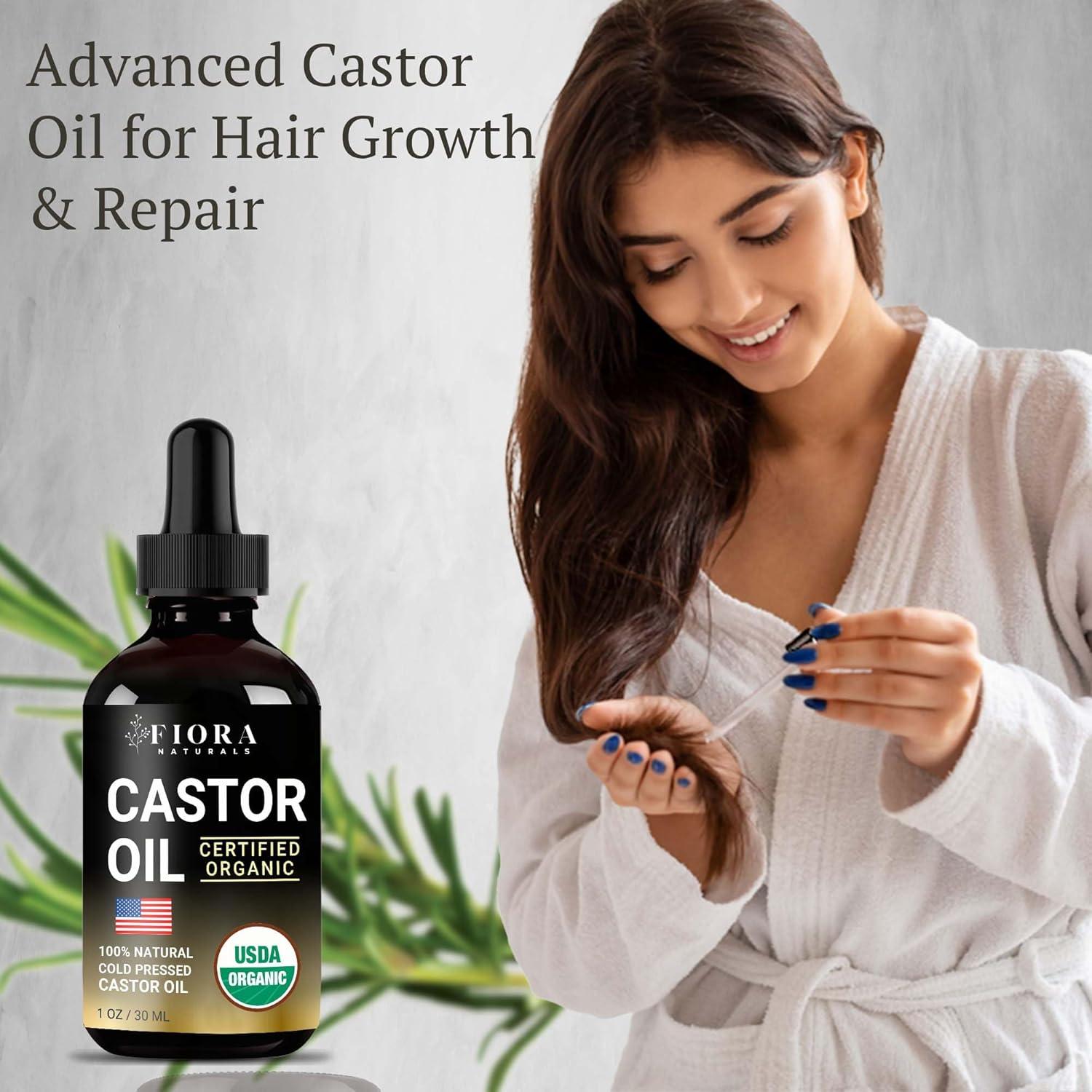 Aceite de Ricino Orgánico Fiora Naturals 30ml Prensado en Frío