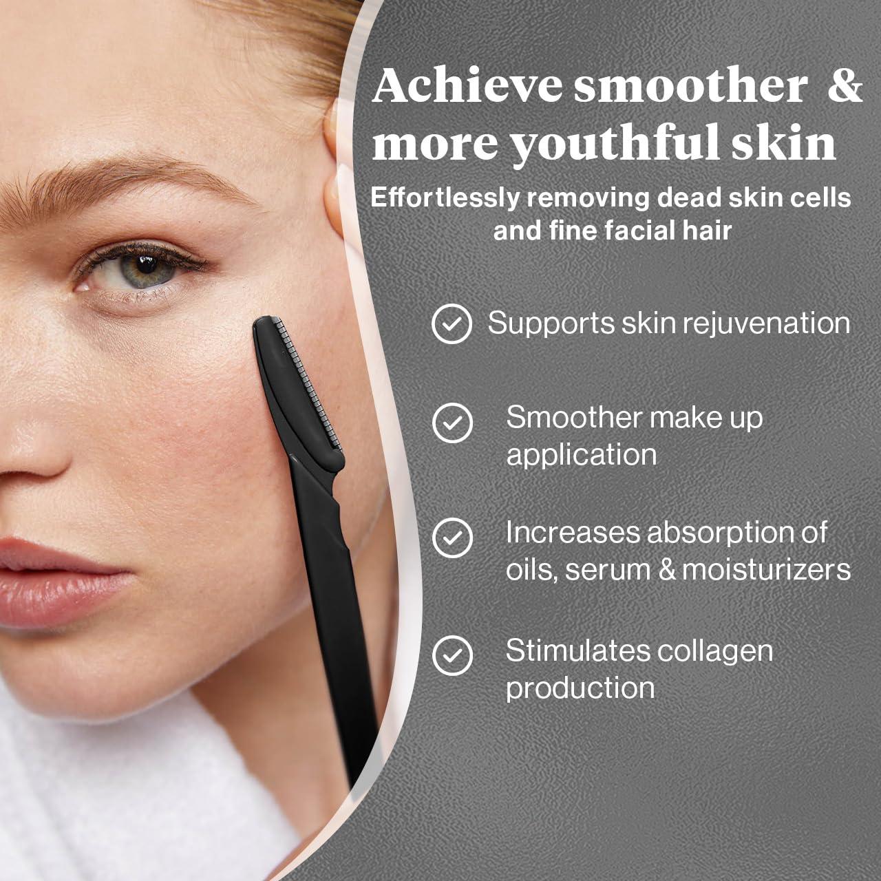 Afeitadoras Faciales Kitsch - Dermaplaning 6 Piezas Negro