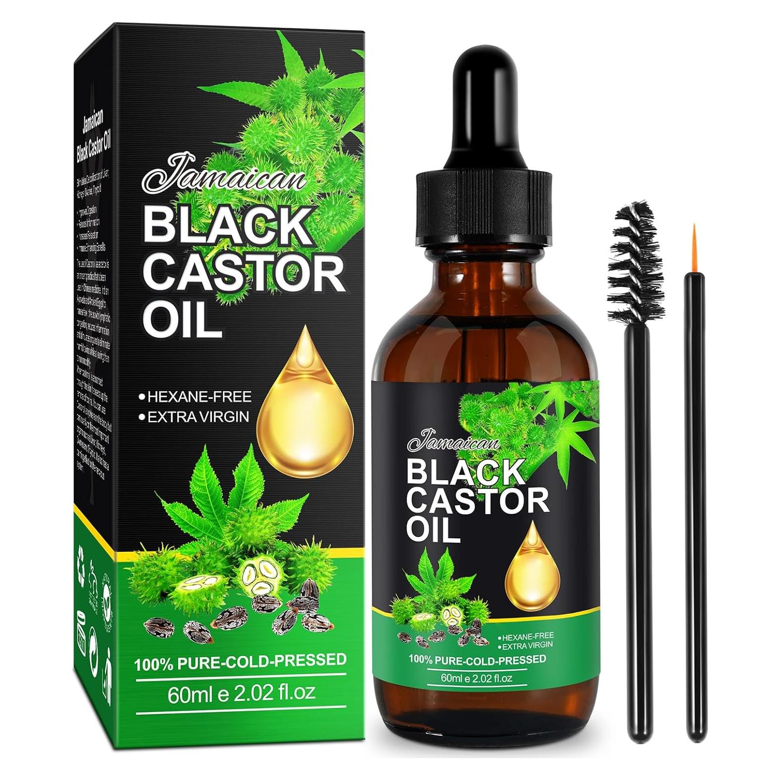 Aceite de Ricino Negro Jamaicano FIDITUIH 60ML Orgánico Prensado en Frío