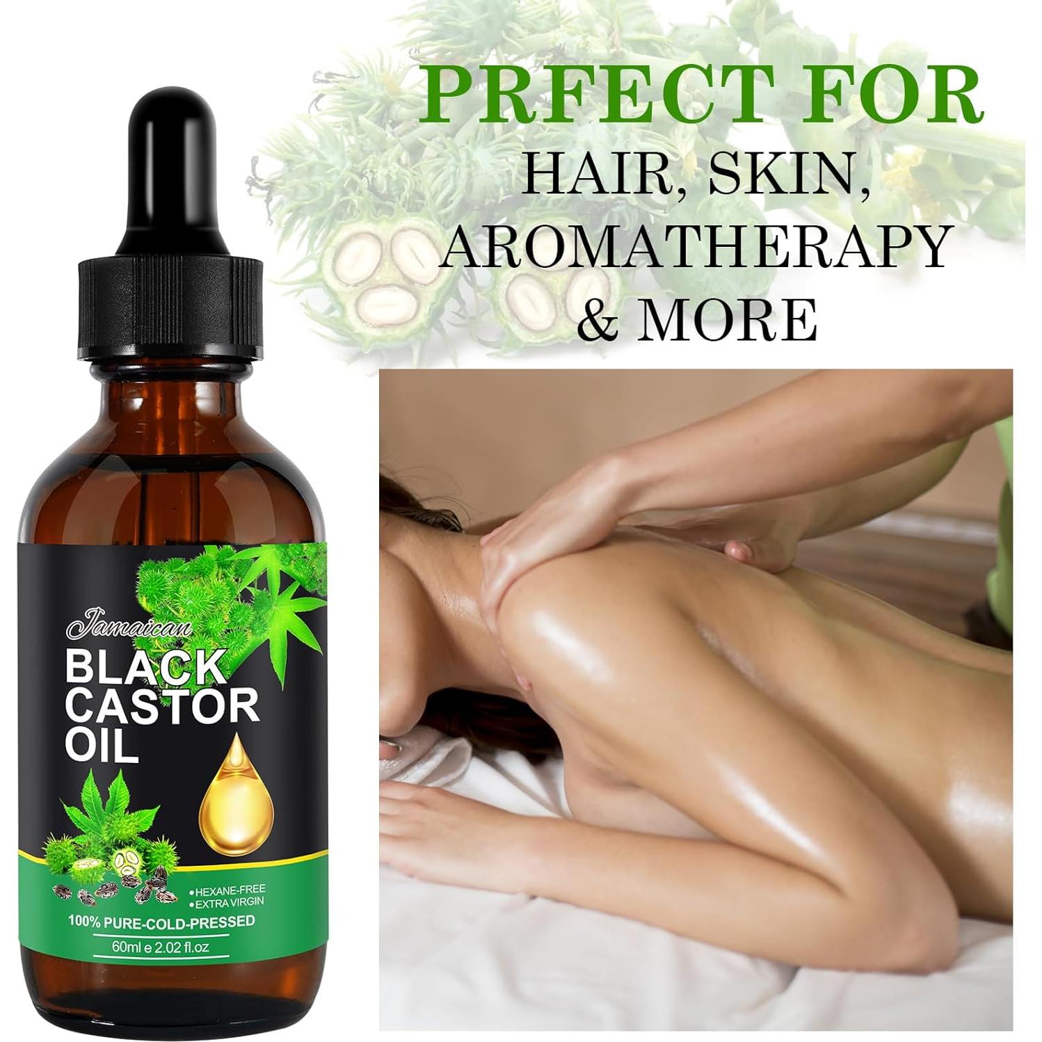 Aceite de Ricino Negro Jamaicano FIDITUIH 60ML Orgánico Prensado en Frío