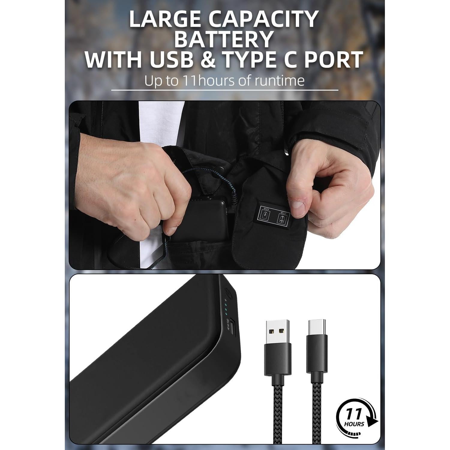 Chaqueta Calefaccionada SAVIOR HEAT Hombre Impermeable 10h