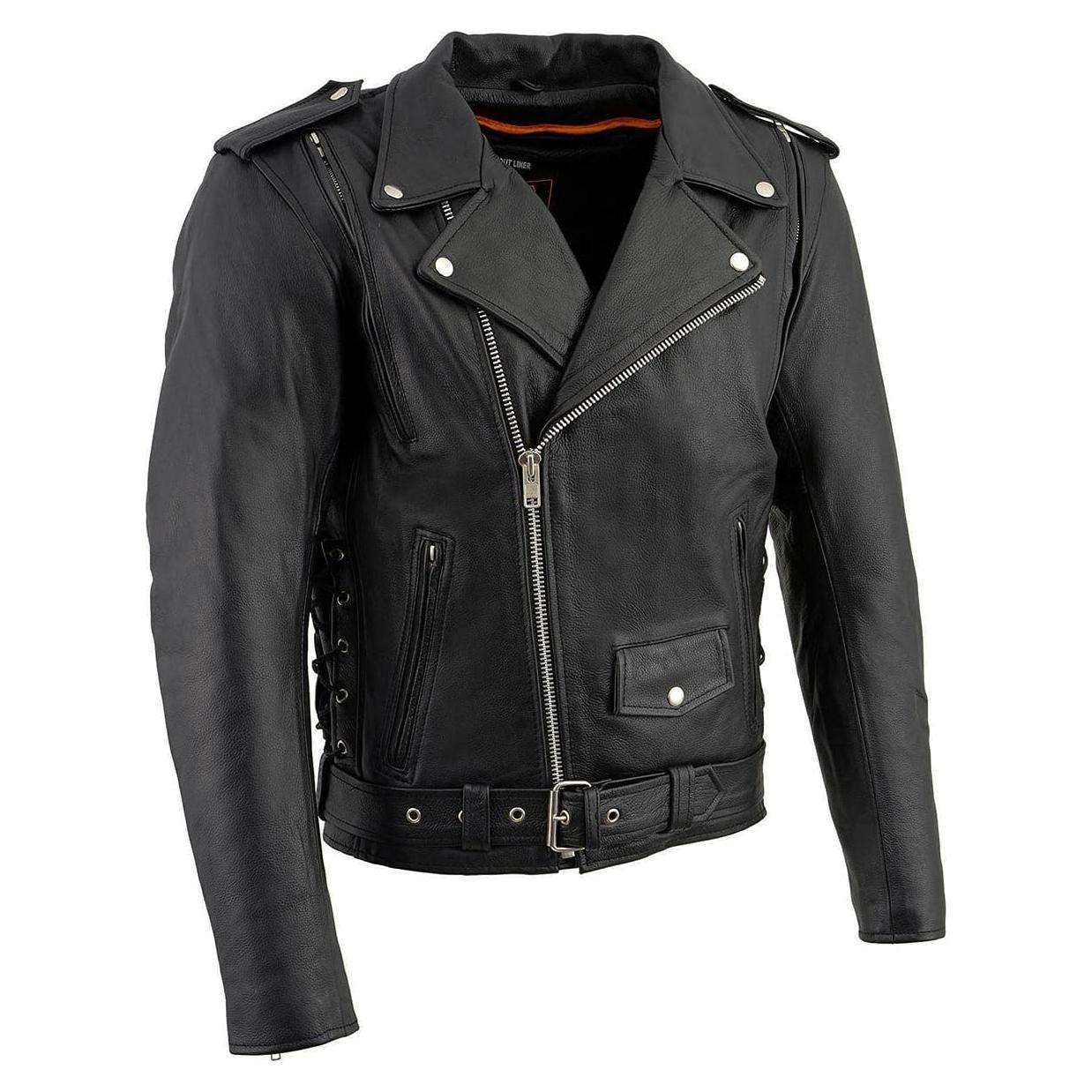 Chaqueta de Cuero para Hombre Milwaukee Leather LKM1775 Negra