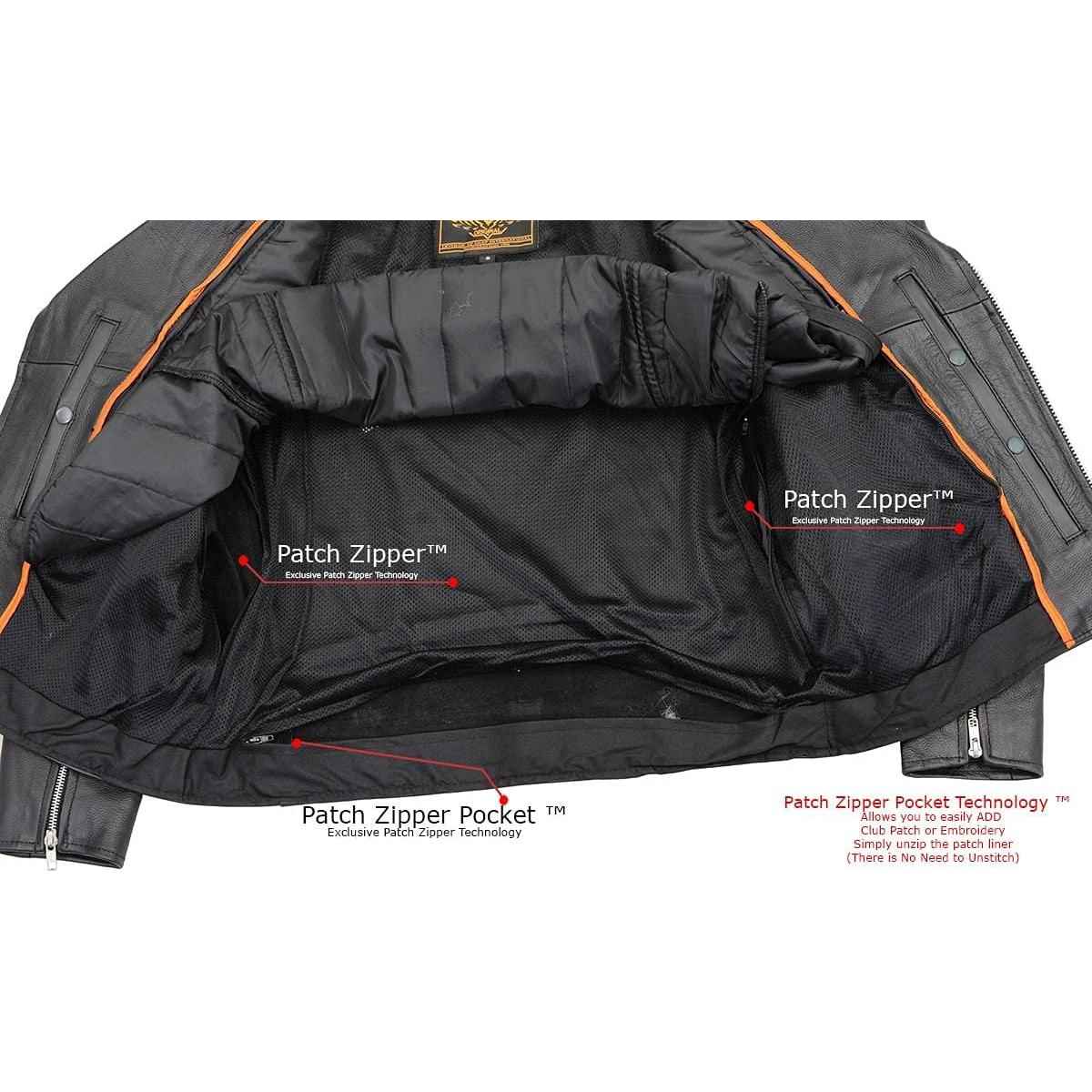 Chaqueta de Cuero para Hombre Milwaukee Leather LKM1775 Negra