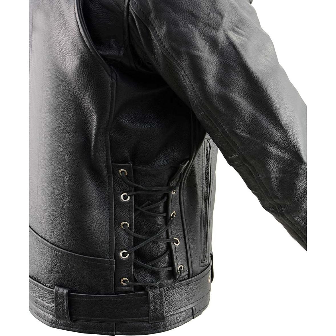 Chaqueta de Cuero para Hombre Milwaukee Leather LKM1775 Negra