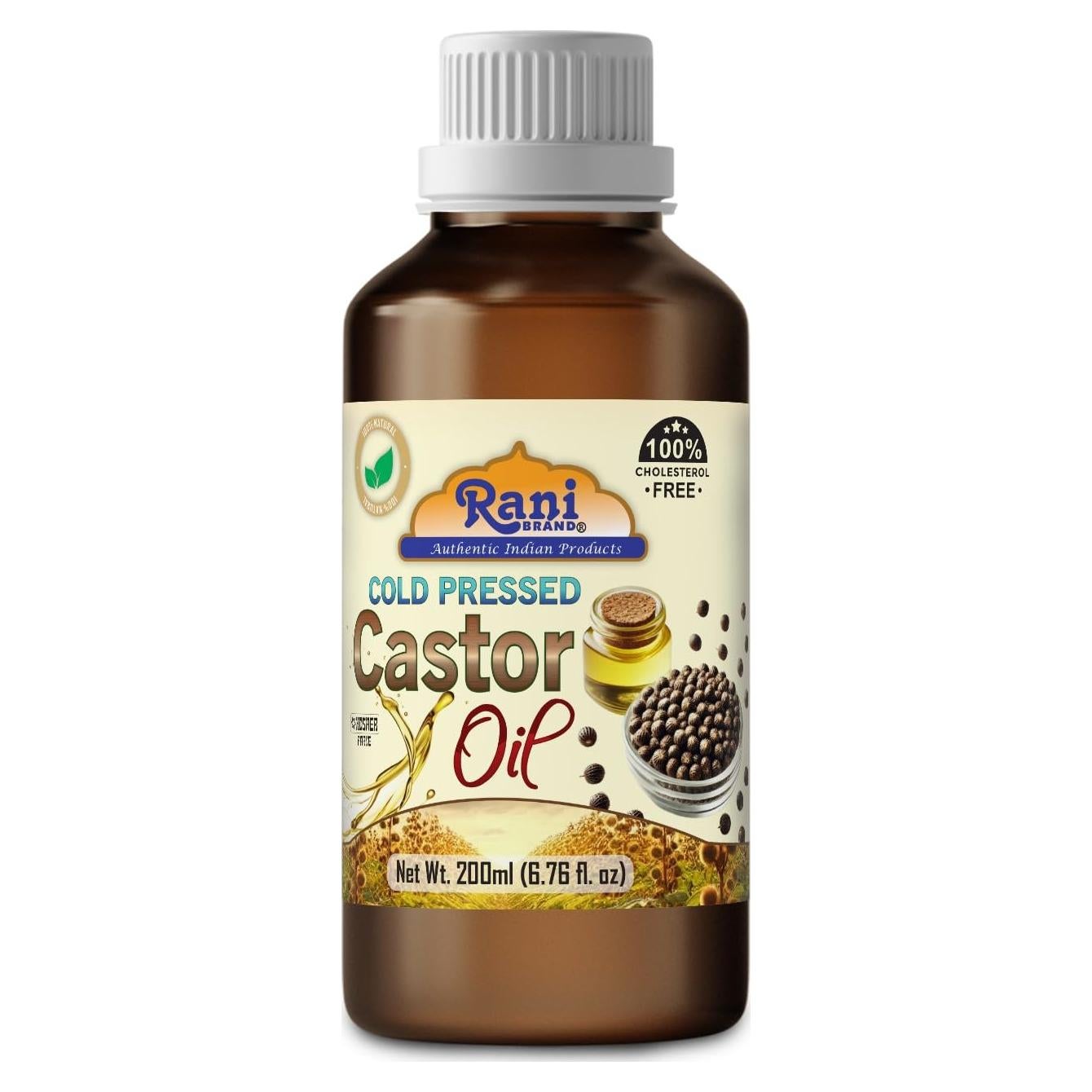 Aceite de Ricino Rani 200ml Prensado en Frío 100% Natural