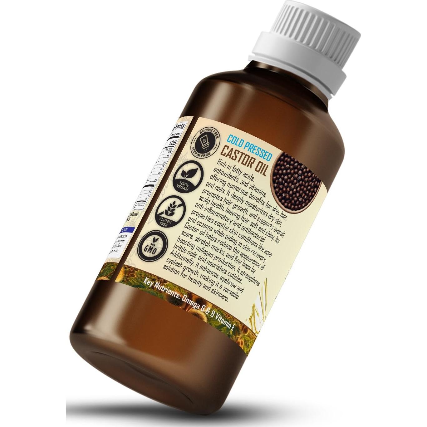 Aceite de Ricino Rani 200ml Prensado en Frío 100% Natural