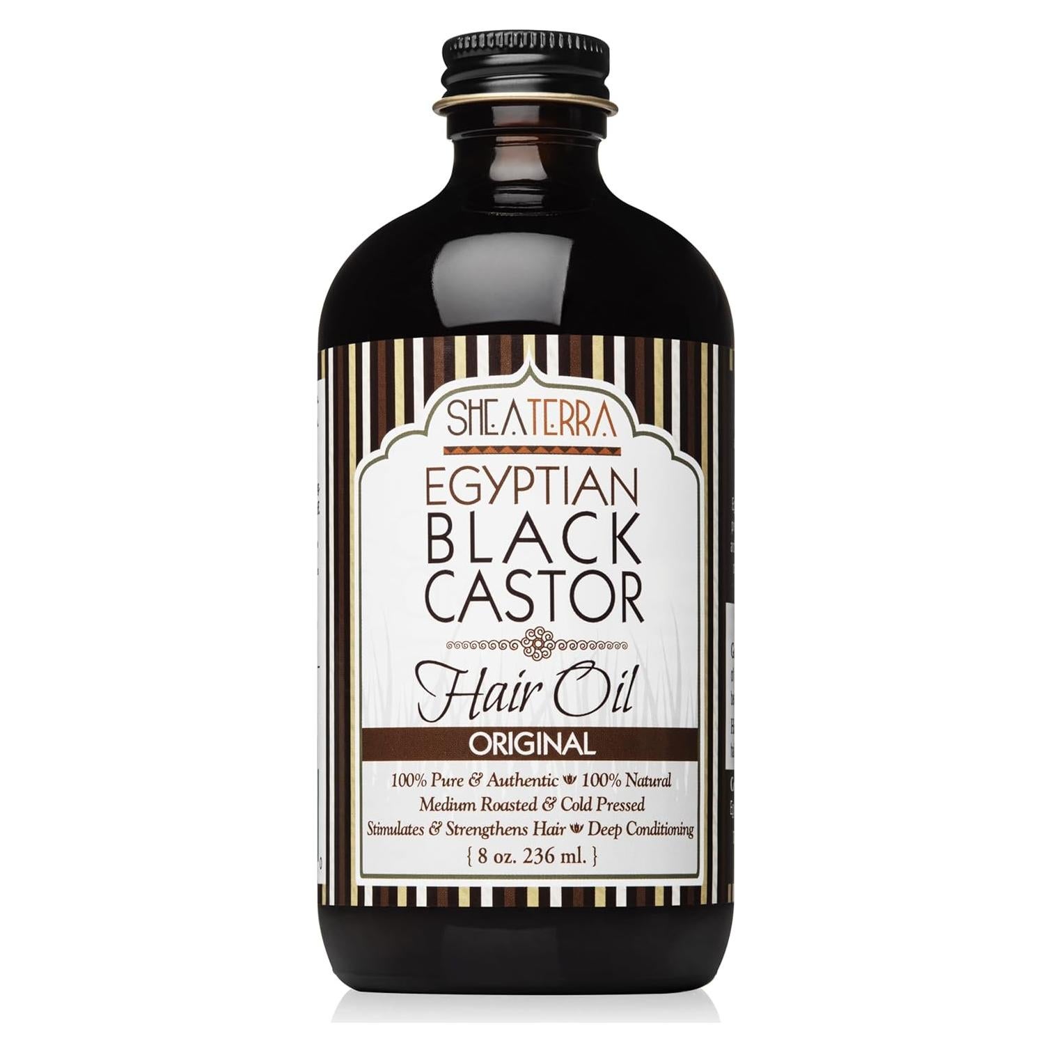 Aceite de Ricino Negro Egipcio Extra Virgen Shea Terra 227g