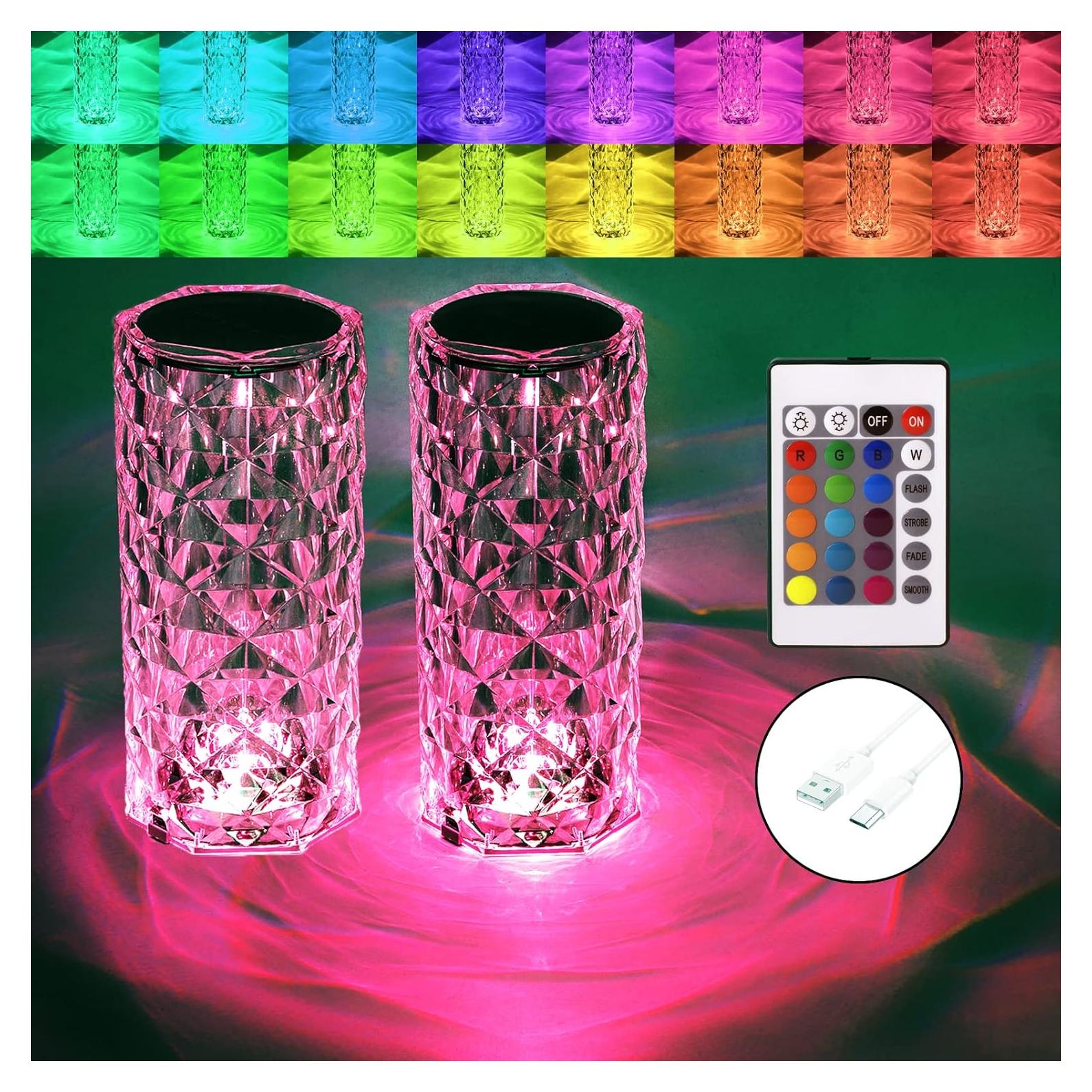 Lámpara de Mesa RGB BGFHome 22.1 cm Paquete de 2 Táctil