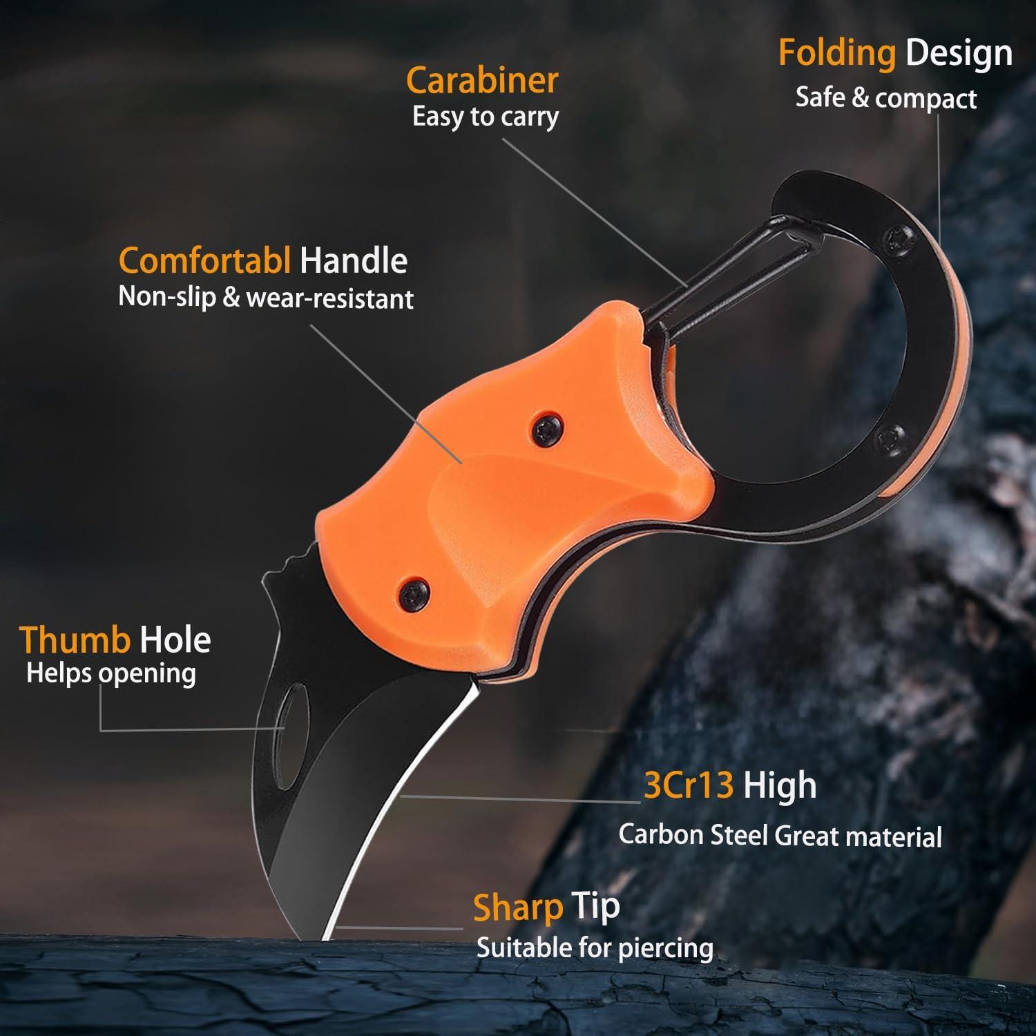 Paquete de 2 cuchillos de bolsillo GUANYISTO 10 cm EDC