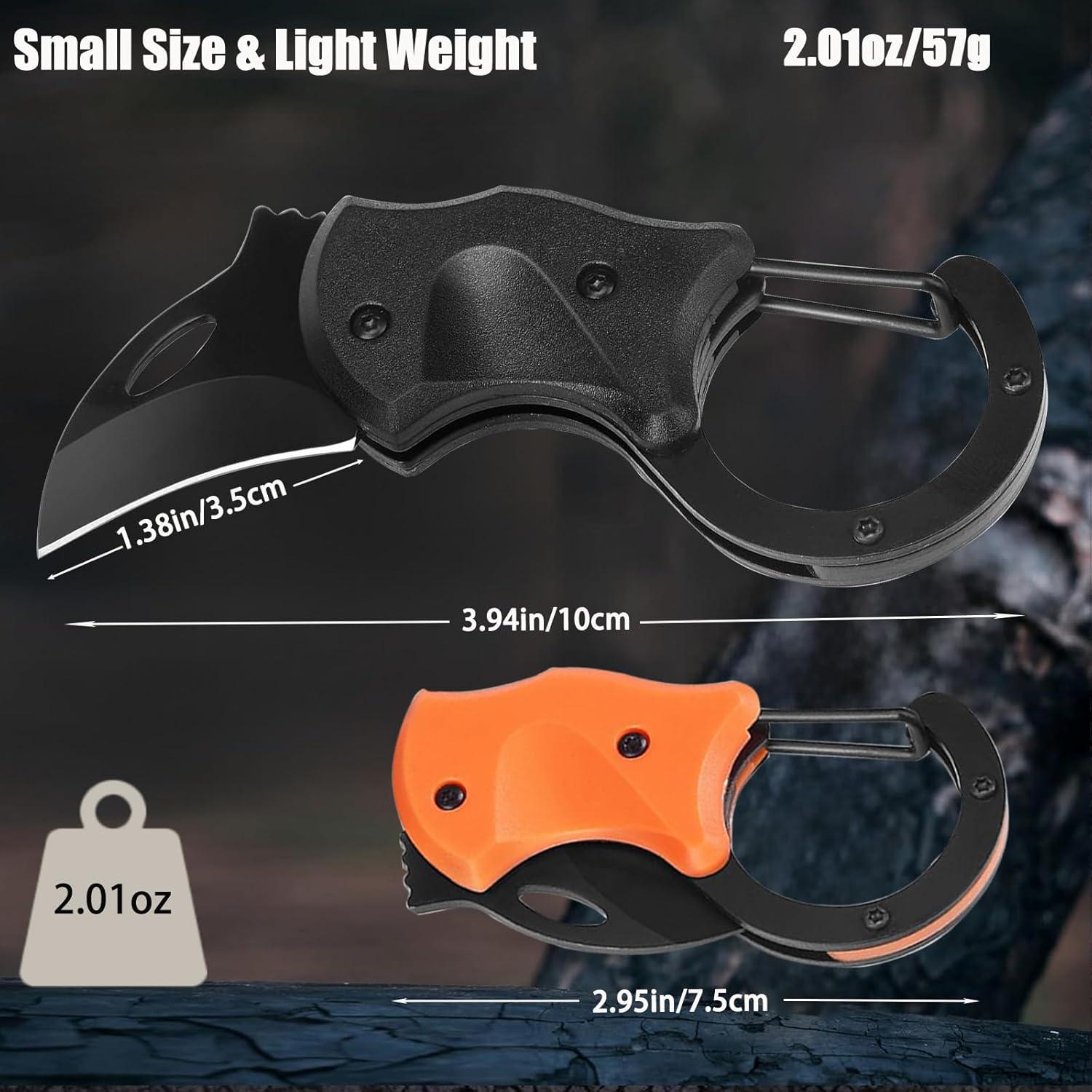 Paquete de 2 cuchillos de bolsillo GUANYISTO 10 cm EDC