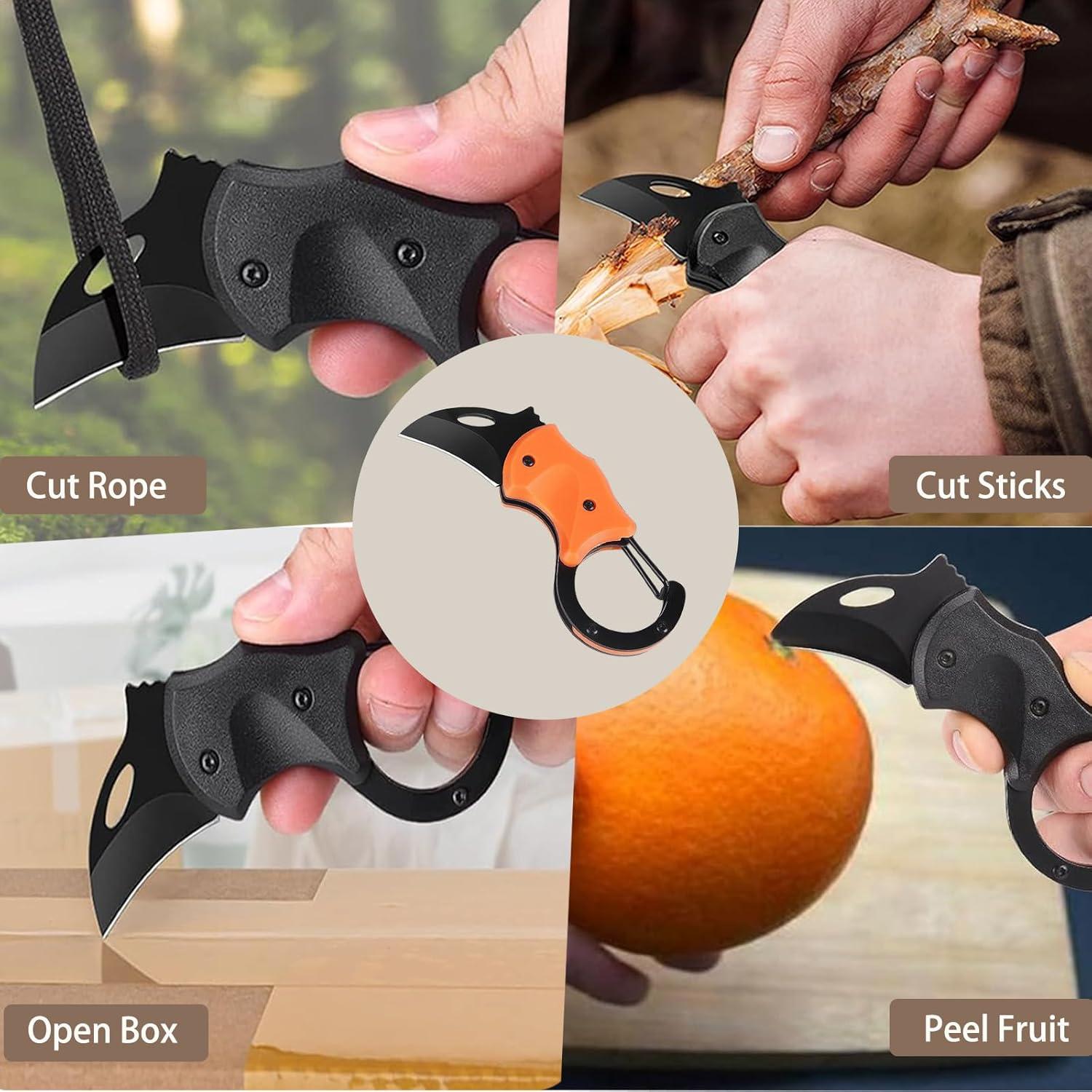 Paquete de 2 cuchillos de bolsillo GUANYISTO 10 cm EDC