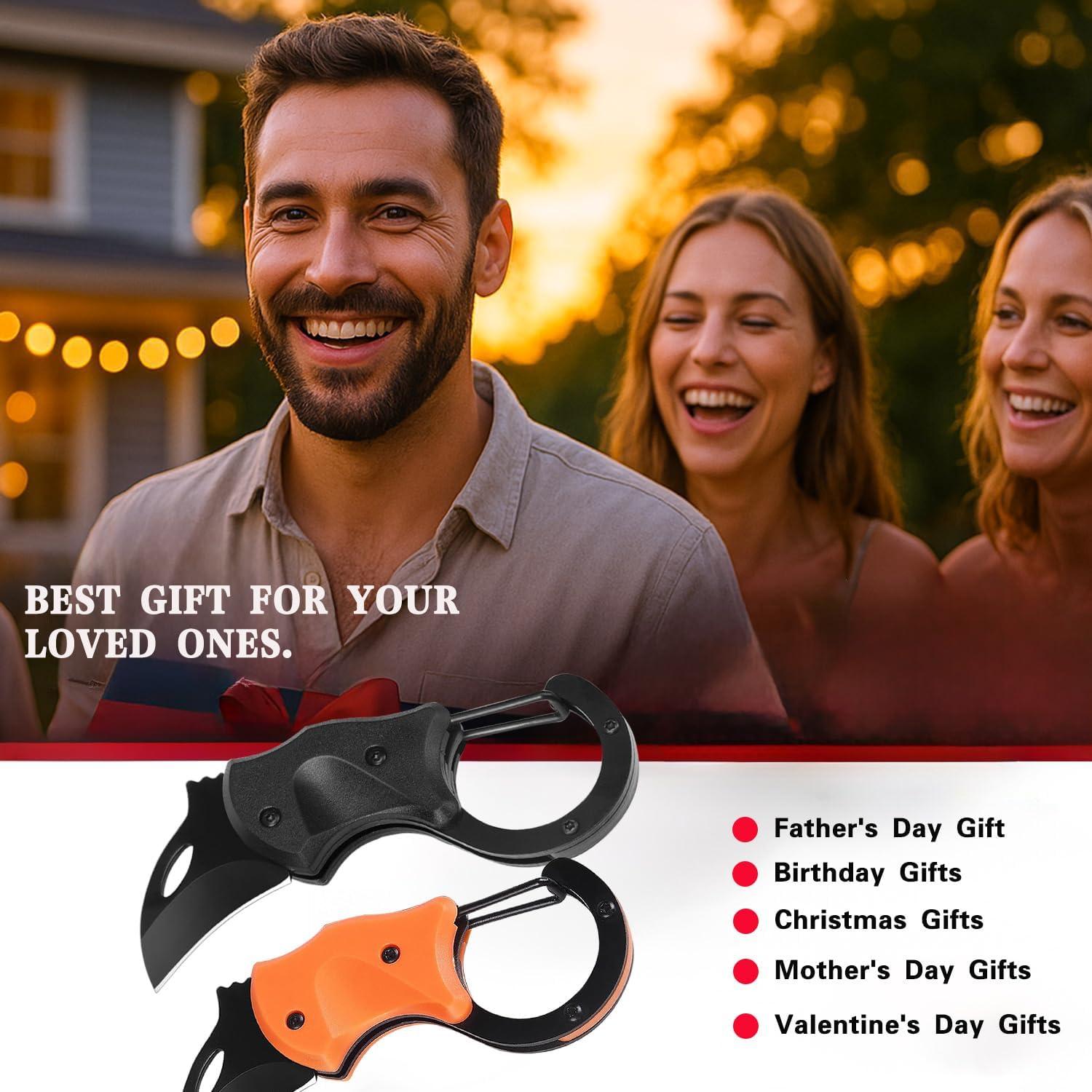 Paquete de 2 cuchillos de bolsillo GUANYISTO 10 cm EDC