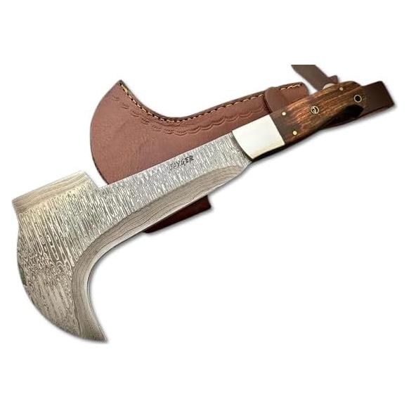 Machete Billhook Jayger de Acero Damasco 30.48 cm con Funda