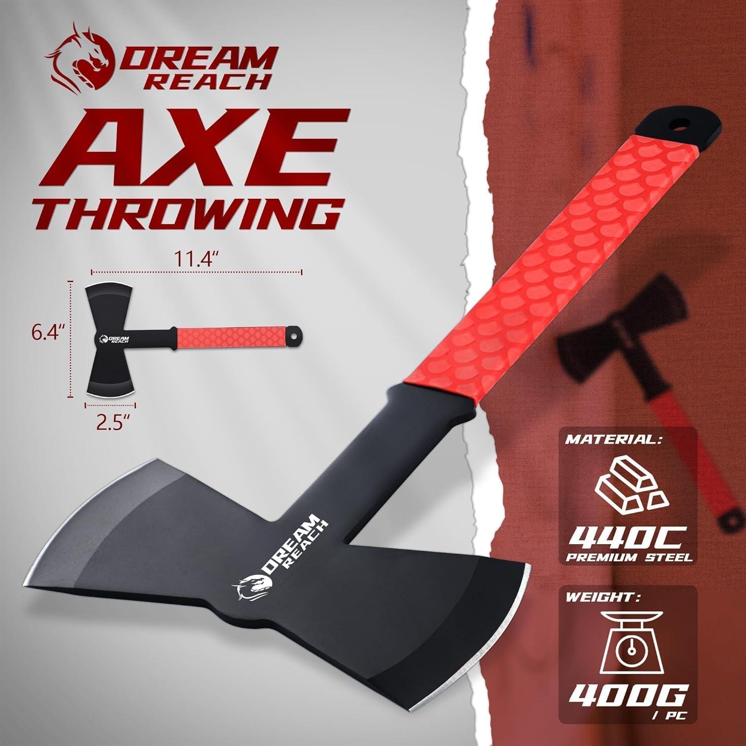 Juego de Hachas de Lanzamiento Dream Reach 3PCS Doble Cara