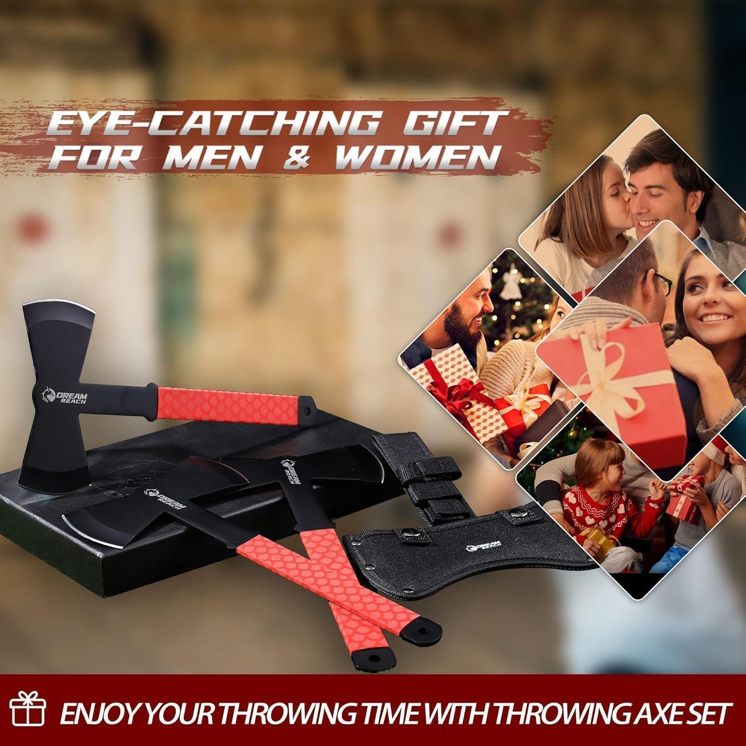 Juego de Hachas de Lanzamiento Dream Reach 3PCS Doble Cara
