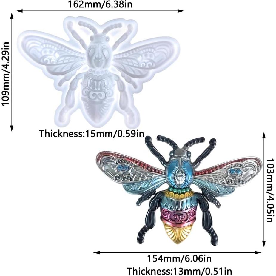 Molde de Resina Epóxica en Forma de Abeja Tone Fun 16.21x10.90cm