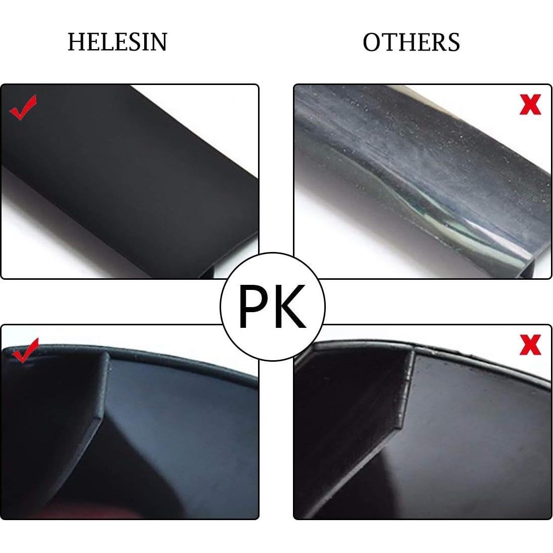 Cubierta de Grietas de Silicona HELESIN 53.34cm Negra - 2 Piezas