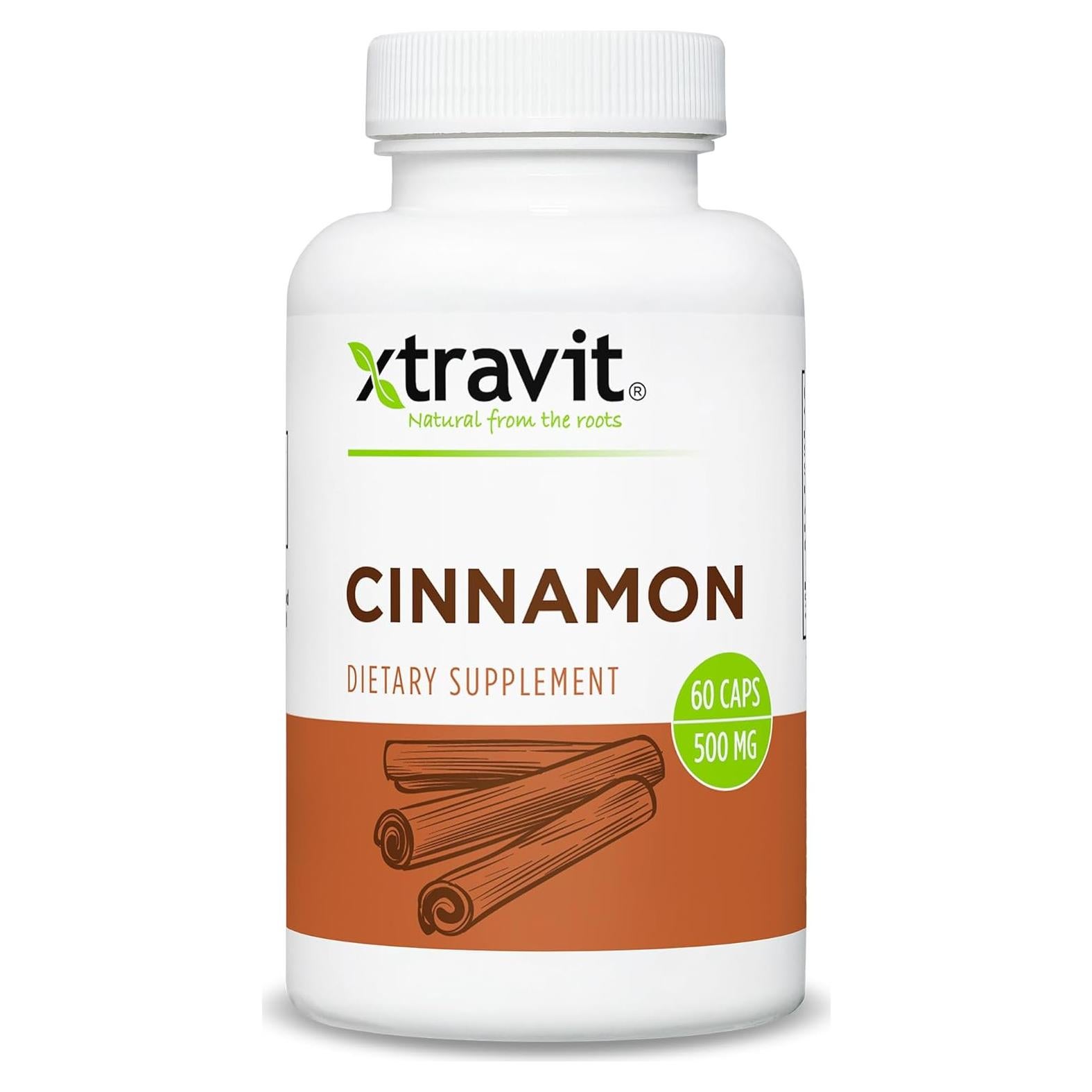 Suplemento de Corteza de Canela Xtravit - 60 Cápsulas - Energía Natural y Metabolismo